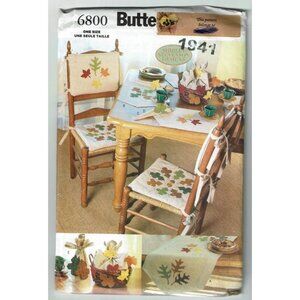 Butterick Sewing Pattern 6800 Table Top Decor‎ Fall Leaves